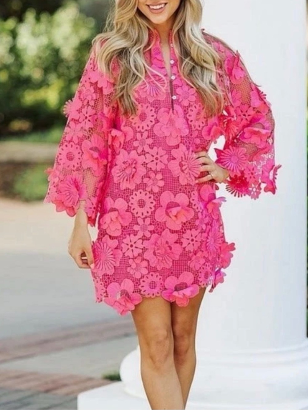 J. Marie Seraphina Dress in Hot Pink Size XS - Picture 4 of 12